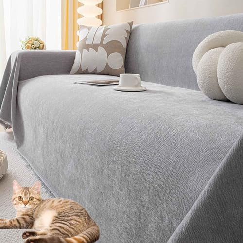 HLTQL Sofa üBerzug Decke、Couch üBerzug Decke Big Sofa XXL、Ecksofa Bezug Waschbar、Sofa üBerwurfdecke 3 4 2 1 Sitzer、Couch üBerwurf SofaüBerwurf(#LightGray,180x230cm)