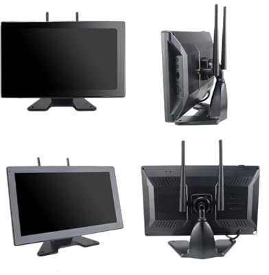 Rückfahrkamera 10'' AHD Touchscreen Digital DVR Recorder Rückfahrkamera Mit WiFi-Monitor Für LKW/Anhänger/Wohnmobil/Pickups/Bus/Auto Kamera hinten(128G,Add 4 Camera)