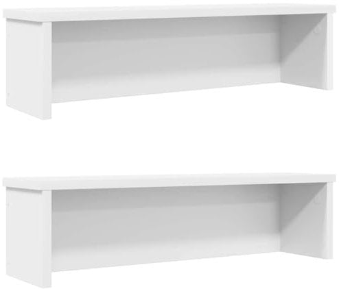 vidaXL Estantes de Cocina apilables 2 uds Blanco 50x15x16 cm, Estante de Almacenamiento de Cocina, Organizador de gabinete