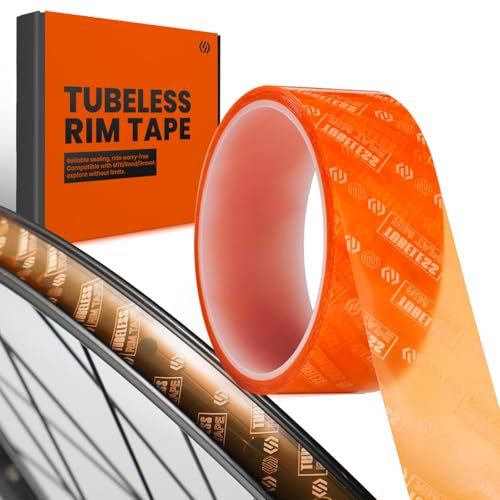 CNCLOL Fahrrad Tubeless Felgenband,Tubeless Band 35mm Rim Tape 10m - Haftklebstoffe Fahrrad Klebeband für Schlauchlose Fahrradreifen MTB,Rennrad, Gravel, Mountain,Road Bike.Semi-transparent