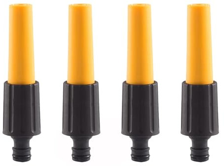 4 Pcs Hose Nozzle,Garden Pipe Spray Adjustable Sprinkler Head Water Accessories Connector Attachments End Rotating Buried Set Watering Kit Splitter Atomizing Direct Fitting,for Gardens Rain Barrels