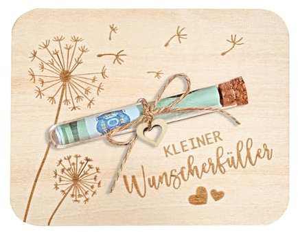 LUMOOM Geldgeschenke Verpackung mit Reagenzgläser, Geldgeschenk Verpacken, Hochwertige Umschlag und Hanfseil, Ideal für Geburtstag, Hochzeit, Weihnachten (Zeit statt zeug)
