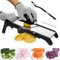 Mandoline réglable 7 en 1, mandoline, multifonction, trancheuse, julienne, mandoline en acier inoxydable avec 1 gant anti-coupe, argenté