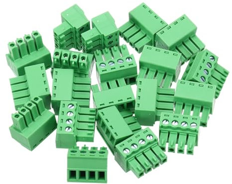 sourcing map 20 connettori a 4 pin per morsettiera a vite, passo 3,81 mm, connettori per circuiti stampati per elettrodomestici, progetti industriali