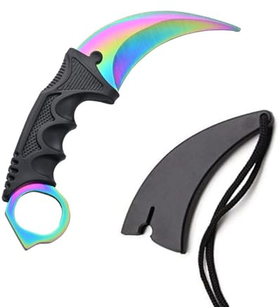 Multitool Pocket Tool – Fixed Mini Portable Outdoor Multitool with Sheath and Cord, Compact Gear for Camping, Hiking, Bushcraft, Barbecue & Garden Use, Lightweight EDC Tool