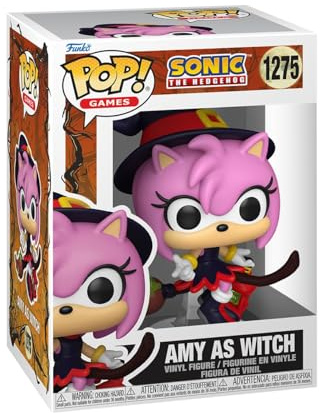 Funko POP! Games: Sonic the Hedgehog - Amy on Broom | Offizieller Fanartikel und Merch - Vinyl Sammelfigur als Regal Deko - Geschenkidee zum Geburtstag für Fans und Sammler