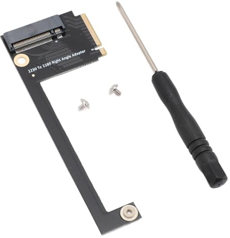 90 Degree 2230 to 2280 NVMe M.2 Adapter, PCIe 4.0 Gold Finger | Storage Expansion Board for Rog Ally Handheld, PCB Material, Cloning System Migration