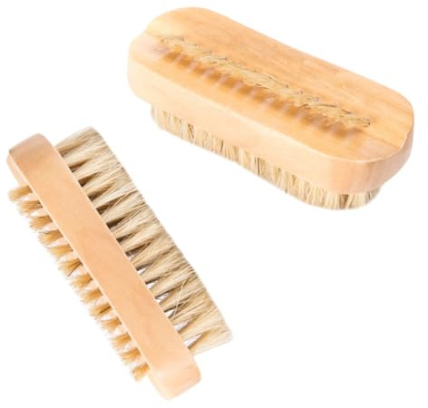 MUSISALY 5 Stück Teiliges Holzreinigungsbürsten Langlebigen Schweineborsten Lange Handwasch Nagelbürsten aus Lotus holz Vielseitige Walnuss Handbürsten für Gründliche Reinigung zu Hause