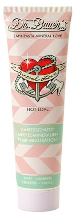 Dr. Bauer's Mineral Love Hot Love für empfindliche Zähne, 1x90 ml | Meeresmineralien mit Marine Calcium Powder remineralisieren Zahnschmelz, versiegeln Dentinkanälchen – weniger Empfindlichkeit