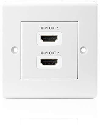 HDSupply HW001-2 Boîte de jonction HDMI avec Canal Ethernet, Contacts à fiche de précision, 2X Blanc