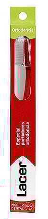 LACER - Cepillo de Dientes Ortodoncia, con Filamentos Extremadamente Suaves, Ideal para Portadores de Ortodoncia, Corte en Forma de “V”, Limpieza Eficaz, para la Higiene Bucal Diaria