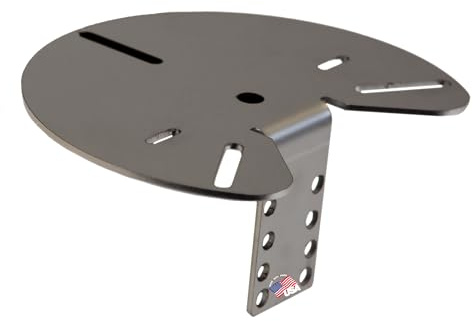 Buyers Products 8891001 Mirror-Mounted Beacon Bracket for Flood Lights and Spot Lights, Light Bar, Utility Truck, Safety Truck Light Mount, Stainless Steel, Silver