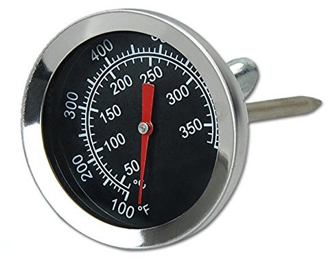 Qiorange Edelstahl Bimetall Küchen Braten Zeigerthermometer Thermometer mit Celsius und Fahrenheit 350°C