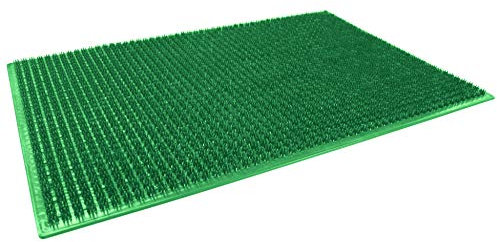 Douceur d'Intérieur, Tapis Rectangle (58,5 x 38,5 cm) Grattoir Vert, Polyethylene