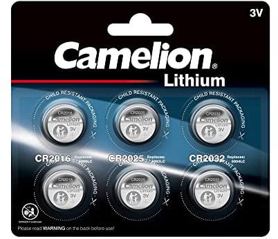 Camelion 13000600 Piles Bouton CR2032/CR2025/CR2016 Lot de 6 Argent