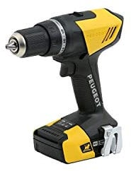 Peugeot 250312 Energydrill-18V20 - Taladro inalámbrico con 2 baterías de 2 Ah, 18 V, color gris