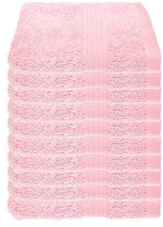 Julie Julsen 10er Pack Gästetuch 29 Farben erhältlich weich und saugstark 500gsm Öko Tex Rosa 30 x 50 cm B-Ware