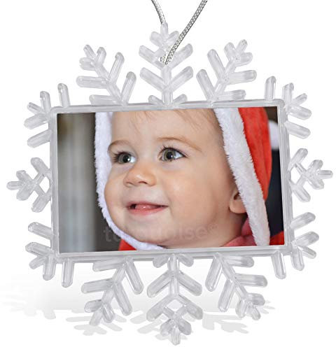 Personalised Photo Christmas Xmas Tree Snowflake Bauble Decoration Ornament Gift