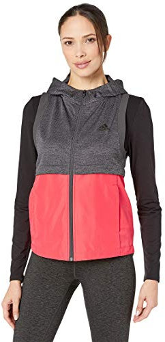 adidas Team Issue Lite Gilet pour femme Large Gris foncé/rose prisme.