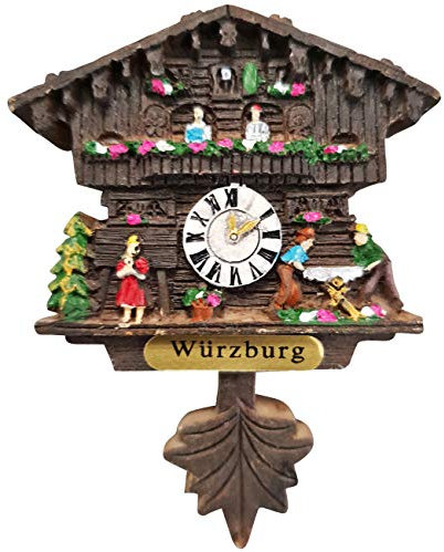 Ciffre Kuckucksuhr Magnet Polyresin Kühlschrank Handmade - Würzburg