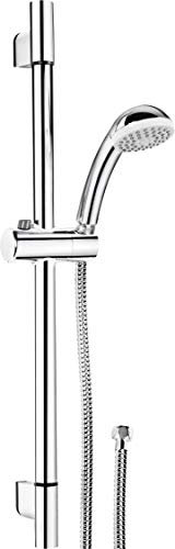Cornat Brausegarnitur Abbadia - Handbrause 67,5 mm - 1 Strahlart - Anti-Kalk & Wasserspareinsatz - 150 cm Brauseschlauch - 60 cm Wandstange / Duschsystem / Duschbrause-Set / TECB3450