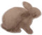 Kinderzimmerteppich Kinderteppich Tierteppich | 70x80 cm | Polyester | Taupe | Hase