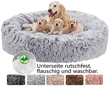 Hundebett Grosse Hunde, Flauschige Hundekissen, Premium Orthopädisches Haustierbett, kuschelige flocke Hundesofa, Hundekörbchen waschbar für mittel und große Hunde