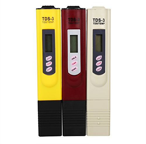 Raguso Wasser TDS Messgerät TDS Meter 0 9990 PPM Temp für Trinkwasser zu Hause(White)