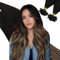 Ugeat Bondings Extensions Echthaar 50cm Ombre Schwarz Glatt U Tip Remy Echthaar Extensions Bondings Braun Blond Balayage Haarverlängerung Keratin 50g 50 Strähnen für Mädchen 1B/4/27