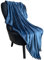 LOMAO Flanell Decke Pompoms Kuscheldecke Sofa Decken - Fleecedecke für Couch weich und warm, Wohndecke flauschig 150x200 cm als Sofadecke Couchdecke (Ägäisches Blau, 150 * 200CM)