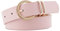 OYUEGE Ceinture en cuir pour femme avec boucle ardillon pour jeans et pantalons, rose, L