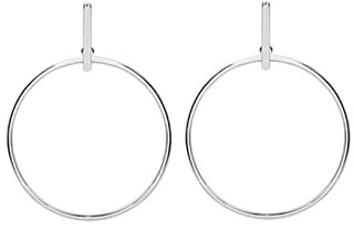 Bishilin Modeschmuck Damen Ohrringe Edelstahl Nickelfrei, Kreise Anhänger Ohrringe Hängend Silber für Frauen