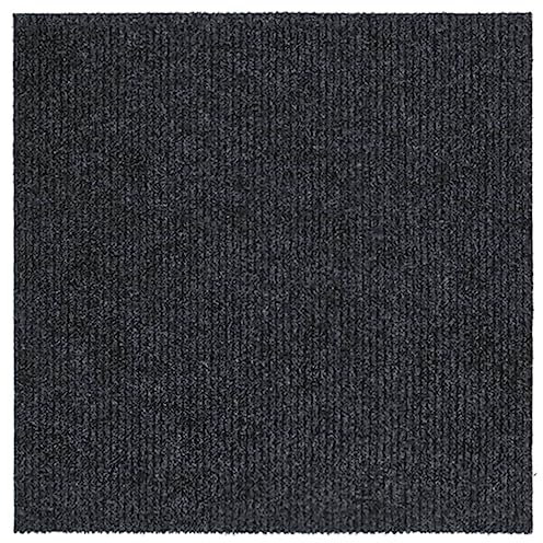 vidaXL Schmutzfangläufer Gel-Rückseite Sauberlaufmatte Schmutzfangmatte Fußmatte Teppich Läufer Schmutzmatte Teppichläufer 100x100cm Anthrazit
