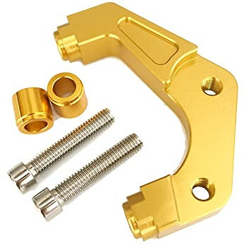 {Motorradteile} 82mm Motorrad Bremssattelhalterung Adapter for RPM Adelin Frando Bremssattel for Yamaha Scooter RSZ Jog Force (Color : Gold 220mm)