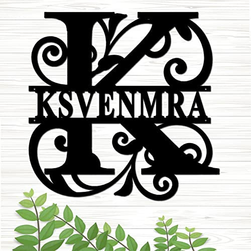 Personalisiert Türschild Monogramm Namensschild Haustür Alphabet dekoratives Schild Custom Monogram Nachname Initial Custom Monogramm Hochzeitsgeschenk Wanddekoration Geschenk Namensschild Haustür