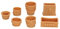 RiToEasysports 7 Pcs Dollhouse Flower Pot, Resin Miniature Simulation Flower Pot Toy for 1/12 Doll House Accessories Toy Kids Toys