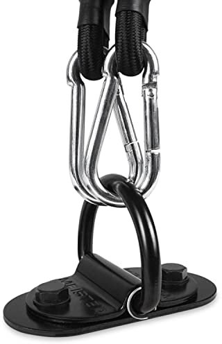 Meister Kit de Montaje de Anclaje de Suelo con Anillo en D para Bolsa Pesada de Doble Extremo con Cuerdas elásticas - Negro