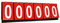 F Fityle 6- Tischanzeigetafel, tragbare Sportanzeigetafel, Flip-Anzeigetafel für Tennis, Basketball, Badminton, Volleyball, Rot