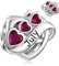 LANBEIDE Jul Geburtsstein-Charms für Armbänder, 925er Sterlingsilber Geburtsstein Perlen Unendlichkeits-Liebes-Herz-Charms für Pandora-Armband-Halsketten-Geburtstagsgeschenke für Frauen