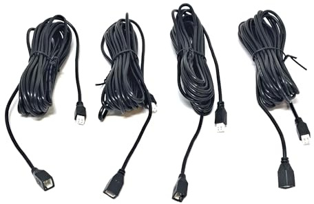 Dolphin Automotive Parksensor-Verlängerungskabel, 4 m, vorne oder hinten, 4 Stück