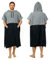 Zingtto Surf-Poncho, Extra Großer, Dicker Handtuch-Poncho für Männer und Frauen mit Kapuzentasche zum Schwimmen am Strand, 47''x37'', Schwarzgrau