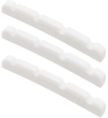 Be In Your Mind 3 Pezzi Capotasto Per Basso Osseo Scanalato Con Fondo Curvo Compatibile Con Precisione jazz Bassi Di A 4 Corde E Altri Modelli Di Basso Elettrico 42x3,2x4,8 Mm