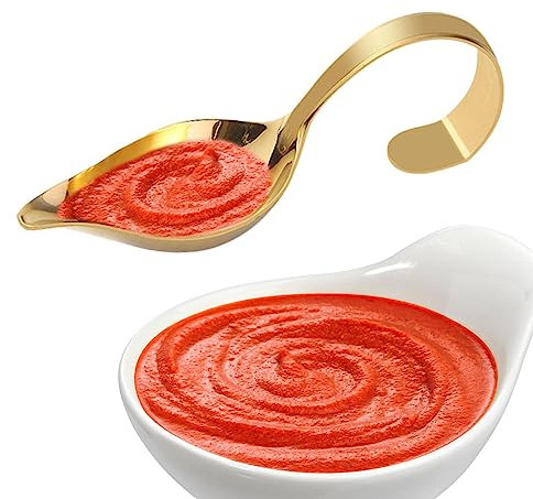 Vigcebit Precision Drawing Decorating Spoon,Plating Decorating Pencil Spoon Dessert Cake Gastronomy Coffee Spoon - Stainless Steel Saucier Painting Spoon for Sauces, Salad