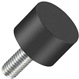 METALLIXITY Gummi Bolzen (M5 Gewinde 15 x 10 mm) Gummi zylindrische Vibrations Isolator Halterungen - für Fitness Ausrüstung Luft Kompressoren Benzin Motoren