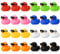 Halinuia Canard en Plastique 24 Pcs Canards en Caoutchouc avec Lunettes 8 Couleurs Jouet de Bain Canard Flotteur Canard de Bain Bébé Shower Fête d'anniversaire Fête