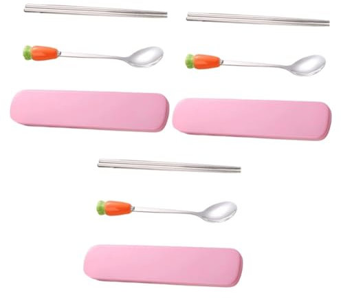 Rieort Couverts à Carottes, Couteau, Fourchette, cuillère, Manche en céramique, Service de Table, fourchettes à dîner réutilisables, 1/2/3 Ensembles d'argenterie