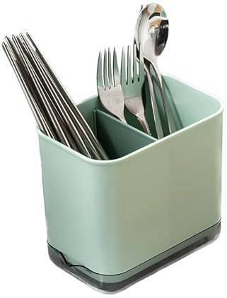 Escurridor de Cubiertos, Estante para Cubiertos Multifuncional, Escurreplatos para Cubiertos, Porta Utensilios de Cocina, para Utensilios de Cocina, Cesta de Secado y Tenedor, Cuchara de Drenaje 
