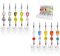 TABKSOLA Forellen Twister Spoons,Spoons Forelle Set 2.8g,10 Stück Forellen Spinner,Forellen Blinker Angeln Forelle,Forellenköder mit Federhaken