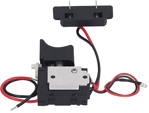 Interruptor de Gatillo de Taladro, Interruptor de Gatillo de Taladro Eléctrico, Velocidad del Interruptor de Gatillo de Taladro Eléctrico Ajustable con Luz para Herramienta