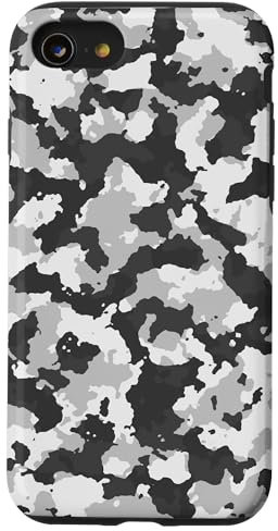 Hülle für iPhone SE (2020) / 7 / 8 Camouflage Militär Armee Military Bundeswehr grau weiß